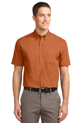 Port Authority Texas Orange/Light Stone S508 custom work shirts