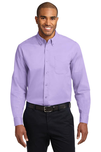 Port Authority Bright Lavender S608 custom embroidered shirts