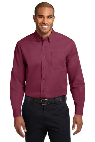 Port Authority Burgundy/ Light Stone TLS608 order embroidered polo shirts