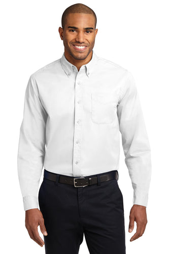 Port Authority White/ Light Stone S608 business shirts with company logo