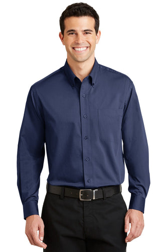 Port Authority Blue S613 custom embroidered shirts