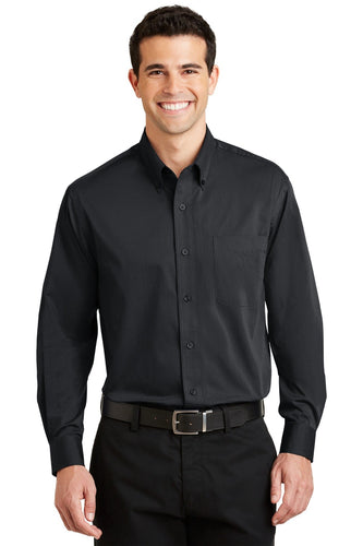 Port Authority Dark Charcoal S613 custom embroidered shirts