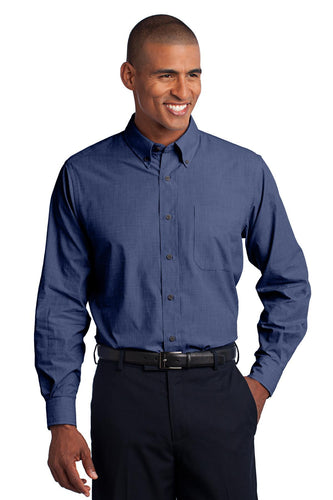 Port Authority Deep Blue TLS640 business shirts with company logo