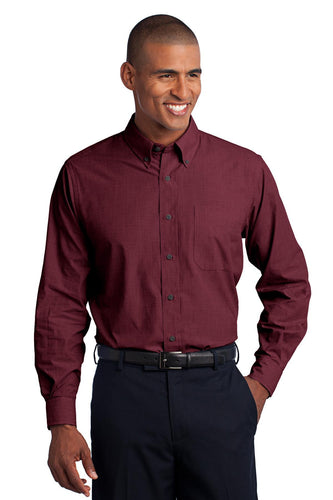 Port Authority Red Oxide TLS640 business shirts with company logo