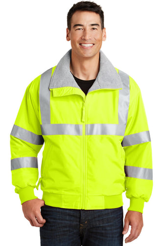 port authority safety yellow/ reflective srj754 team jackets embroidered
