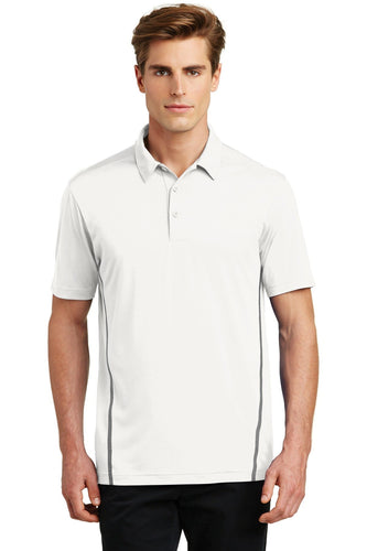 Sport-Tek White/ Heather Grey ST620 custom polo shirts dri fit