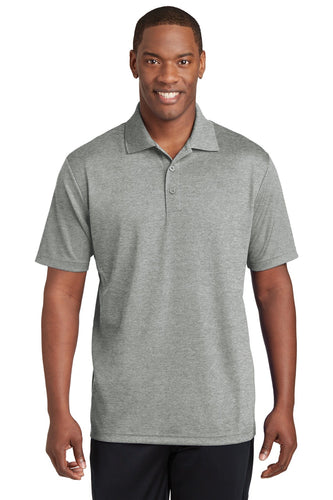 Sport-Tek Grey Heather ST640 custom polos with logo