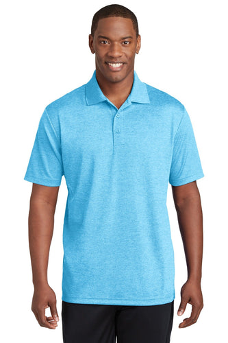 Sport-Tek Pond Blue Heather ST640 custom polos with logo