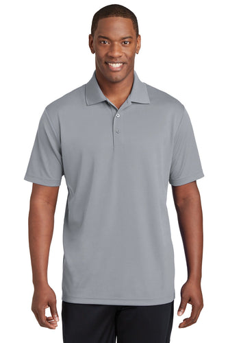Sport-Tek Silver ST640 custom polos with logo