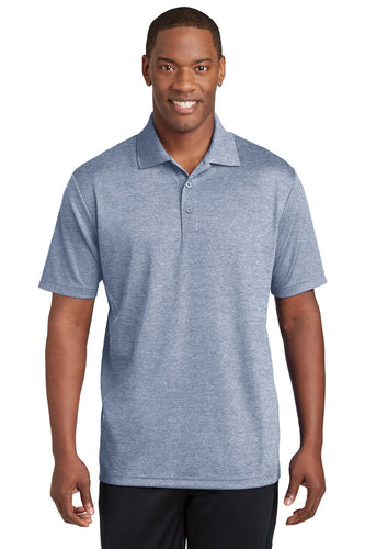 Sport-Tek True Navy Heather ST640 polo shirts company logo