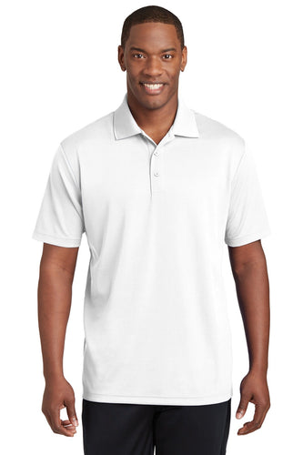 Sport-Tek White ST640 polo shirts company logo