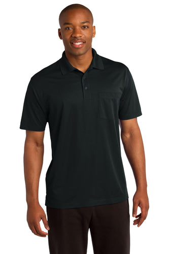 Sport-Tek Black ST651 polo shirts with logos