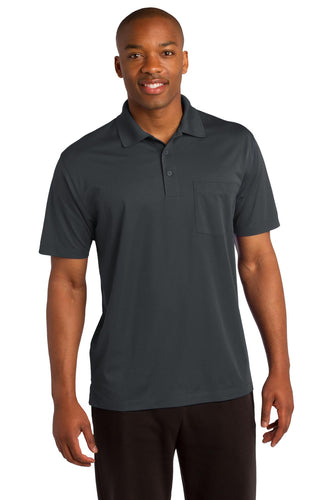 Sport-Tek Iron Grey ST651 polo shirts with logos