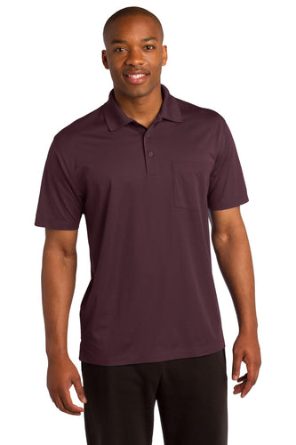 Sport-Tek Maroon ST651 polo shirts with logos