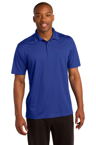 Sport-Tek True Royal ST651 polo shirts with logos