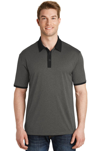 Sport-Tek Graphite Heather/ Black ST667 corporate polo shirts with logo