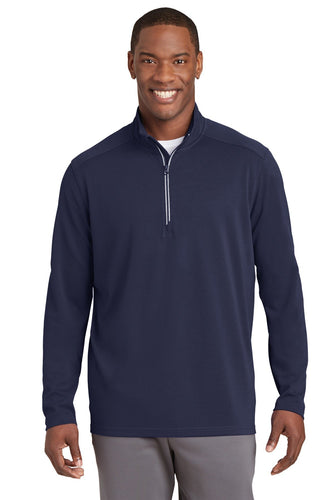 Sport-Tek True Navy ST860 sweatshirts with logo printed
