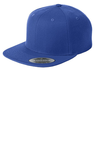 sport tek yupoong flat bill snapback cap true royal