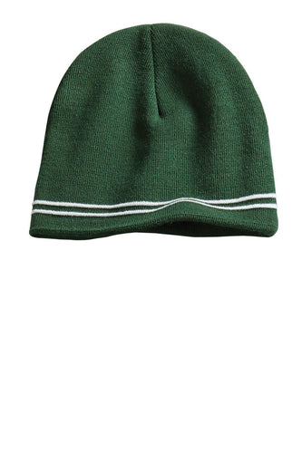 sport tek spectator beanie forest green white