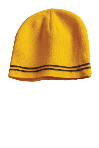 sport tek spectator beanie gold black