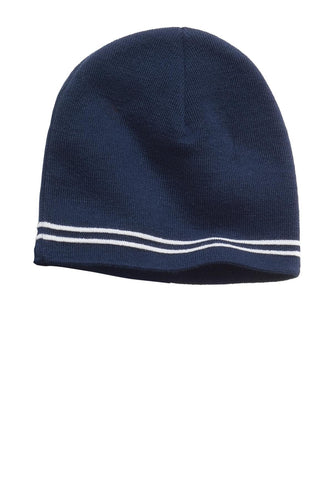 sport tek spectator beanie true navy white