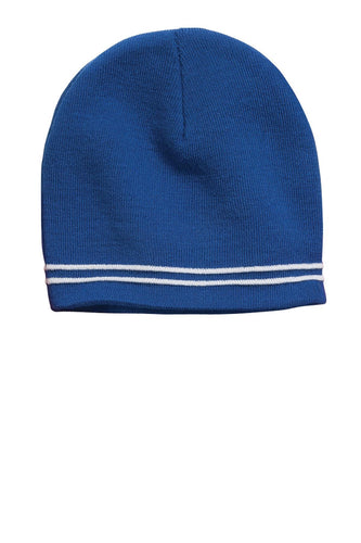 sport tek spectator beanie true royal white