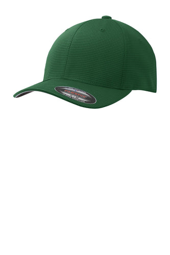 sport tek flexfit grid texture cap forest green