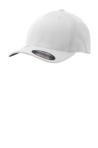 sport tek flexfit grid texture cap white