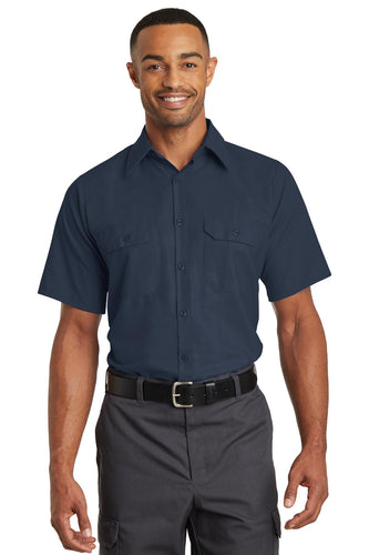 Red Kap Navy SY60 business shirts with company logo