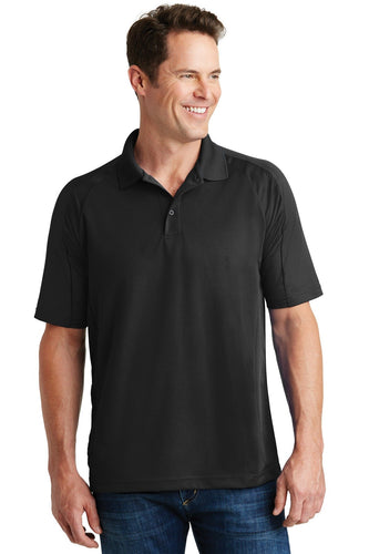 Sport-Tek Black T474 work polos with logo
