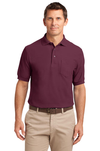 port authority burgundy tlk500p polo shirts with logo embroidery