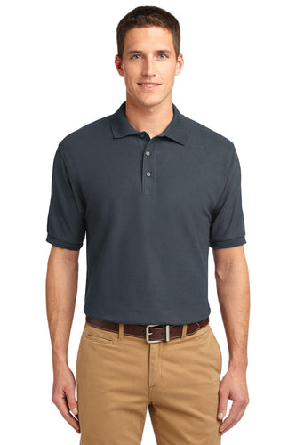 port authority steel grey tlk500 polo shirts with company logo