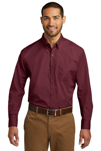 Port Authority Burgundy W100 logo shirts
