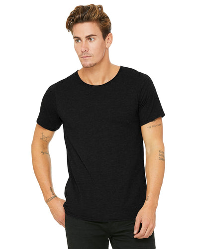 bella + canvas jersey raw neck t-shirt b3014 black