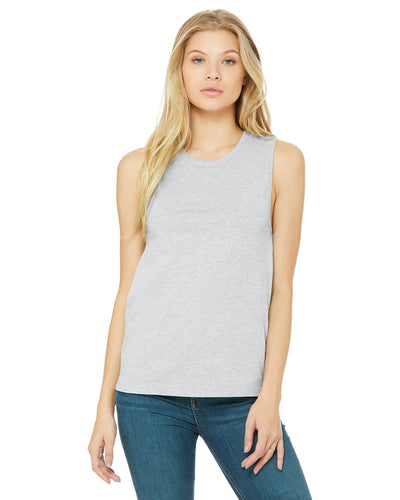 bella + canvas ladies jersey muscle tank b6003 athletic heather