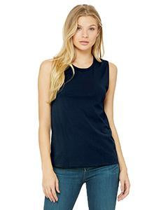 bella + canvas ladies jersey muscle tank b6003 navy