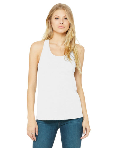 bella + canvas ladies jersey racerback tank b6008 white