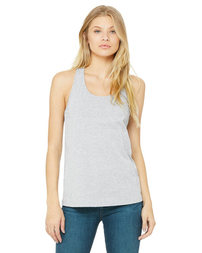 bella + canvas ladies jersey racerback tank b6008 athletic heather