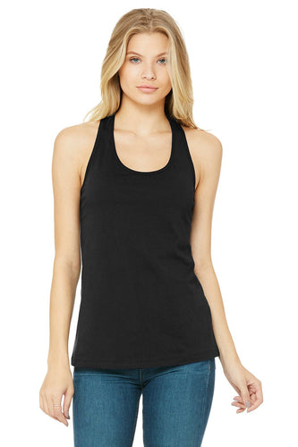 bella + canvas ladies jersey racerback tank b6008 black