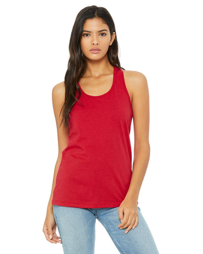 bella + canvas ladies jersey racerback tank b6008 red