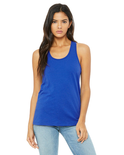 bella + canvas ladies jersey racerback tank b6008 true royal