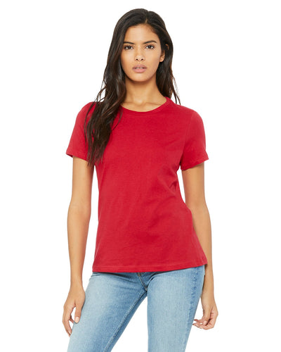 bella + canvas ladies relaxed jersey short sleeve t-shirt b6400 red