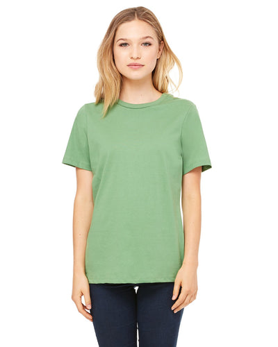 bella + canvas ladies relaxed jersey short sleeve t-shirt b6400 leaf