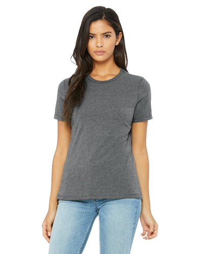 bella + canvas ladies relaxed jersey short sleeve t-shirt b6400 deep heather