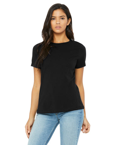 bella + canvas ladies relaxed jersey short sleeve t-shirt b6400 black