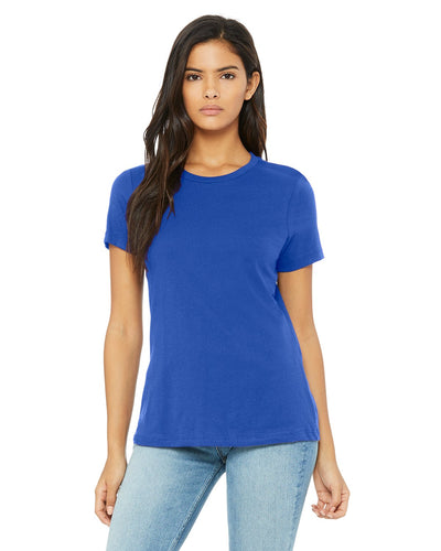 bella + canvas ladies relaxed jersey short sleeve t-shirt b6400 true royal