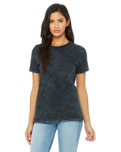 bella + canvas ladies relaxed jersey short sleeve t-shirt b6400 blk mineral wash