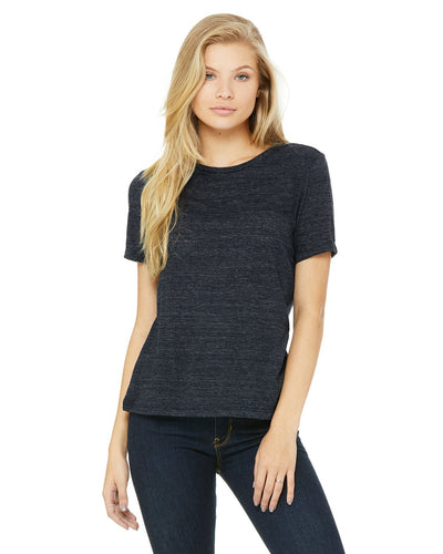 bella + canvas ladies relaxed jersey short sleeve t-shirt b6400 navy slub