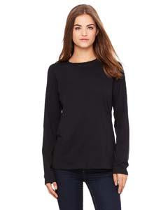 Bella + Canvas Ladies Relaxed Jersey Long Sleeve T-Shirt B6450 Black