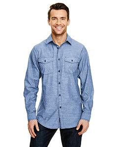 burnside_b8255_light denim_company_logo_button downs